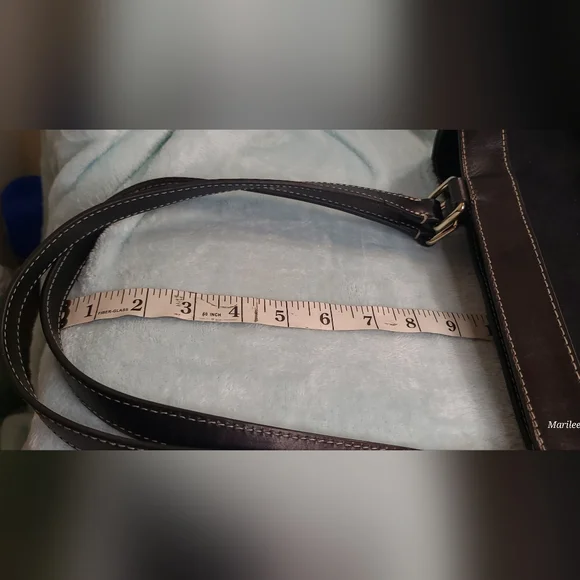 Dooney & Burke Black Leather and Coated Canvas Shoulder Bag - Picture 13 of 17